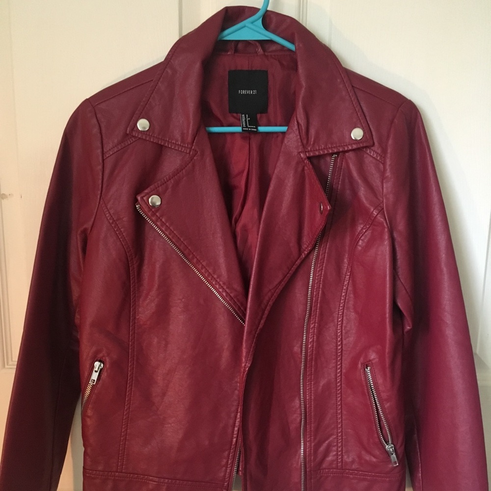 Red Leather Size Small Jacket